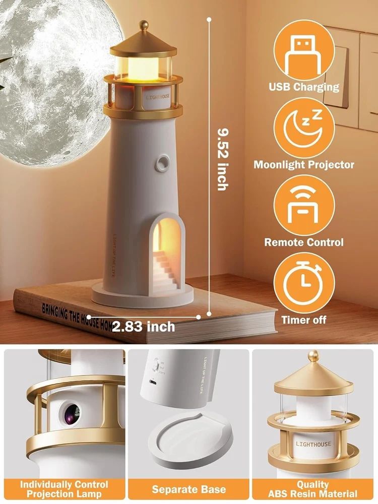 Lighthouse Moon Projector Lamp